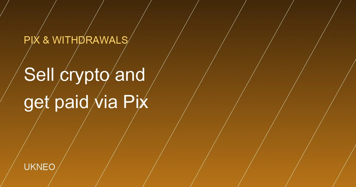How to Sell Crypto on Binance and Get Paid via Pix